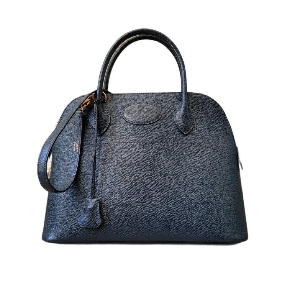 Hermes Bolide 31 2-Way Bag Navy